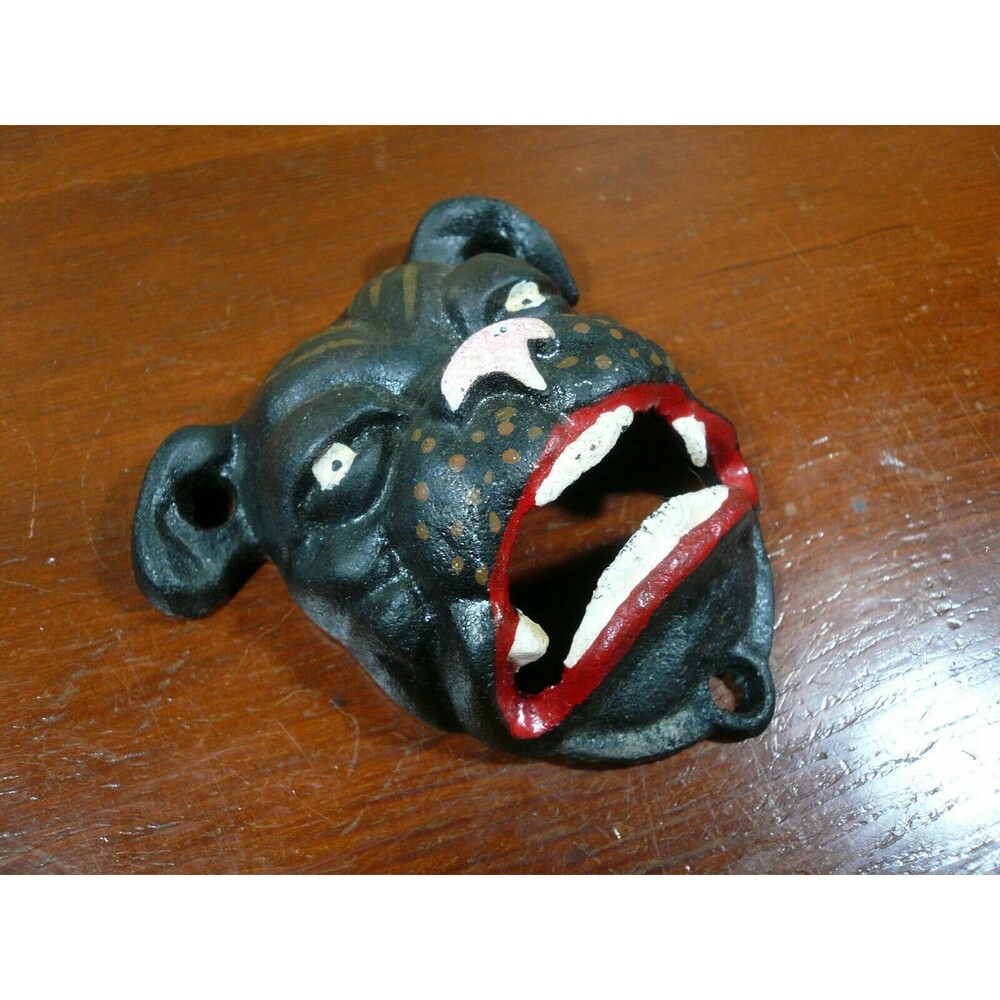 British Antique Replica Cast Iron Bulldog Wall Mount Beer Bar Pub Bottle Opener